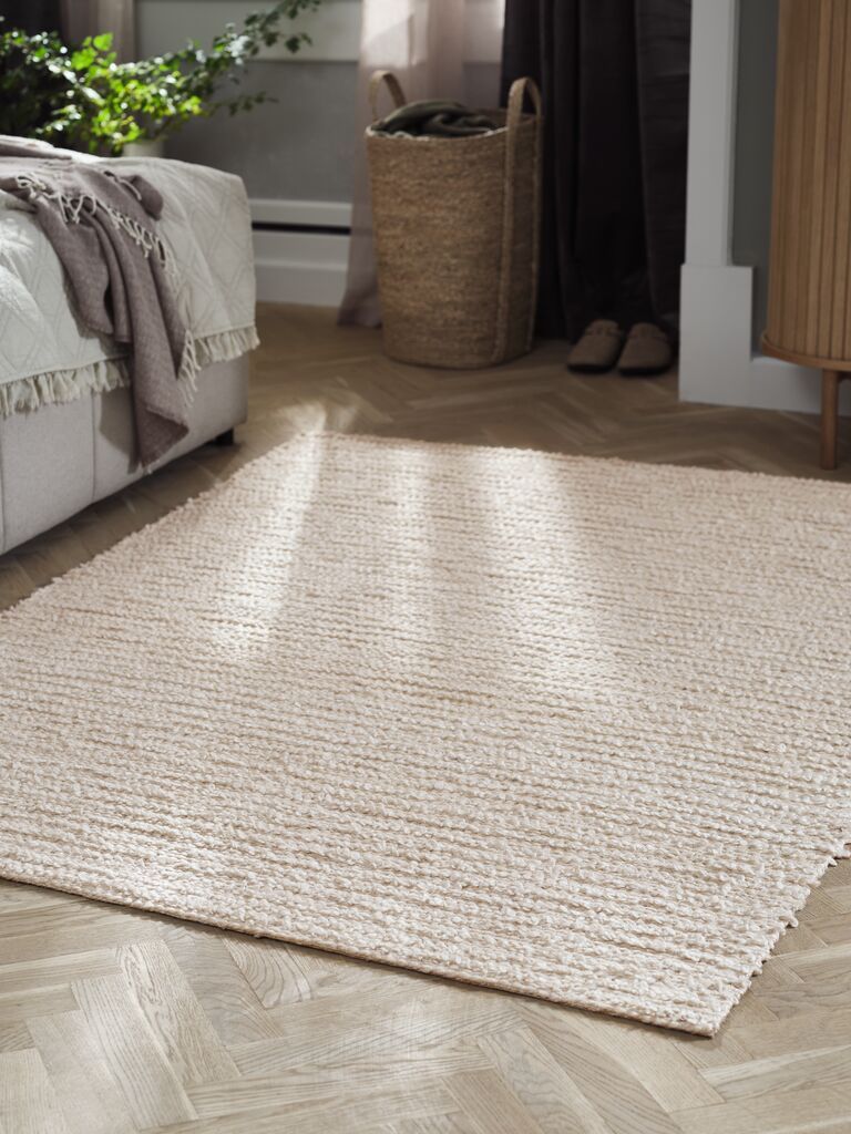 Thảm phòng khách | BUKKEBLAD | polyester | màu tự nhiên | R140xD200cm