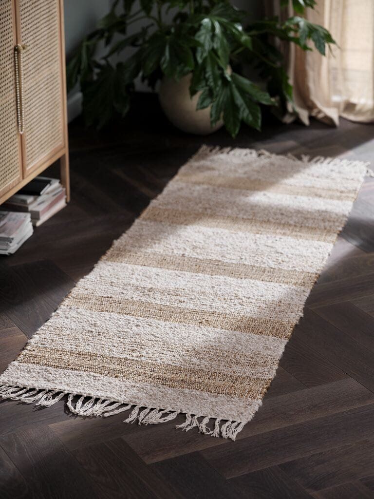 Thảm sàn | MAHOGNI | sợi cói/polyester | màu tự nhiên | R70xD200cm