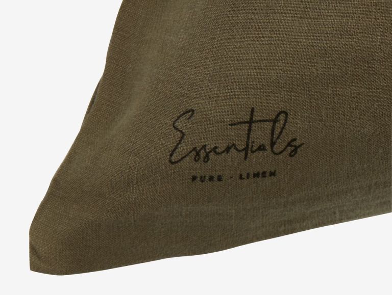 Vỏ gối trang trí | ANGELIK | linen | xanh lá đậm | R50xD50cm