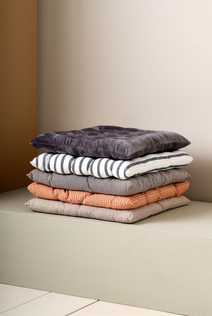 Đệm ngồi | ELVESNELLE | cotton | xám | R40xD40xC4cm