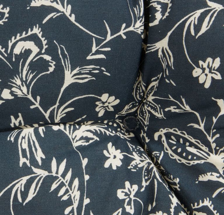 Đệm ngồi | SELJE | polyester/cotton | xanh đậm | R40xD40xC8cm