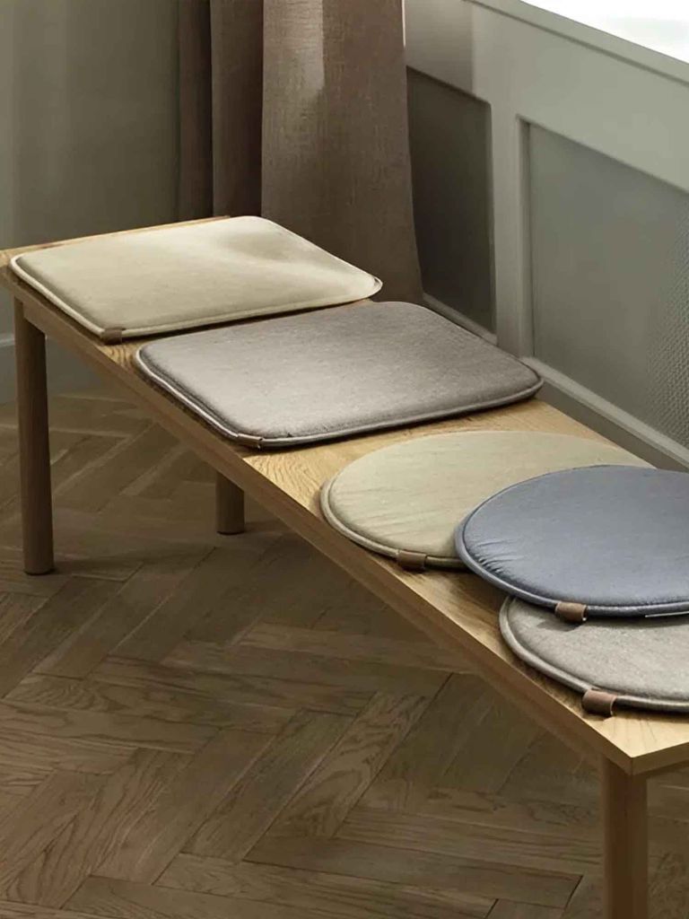 Đệm ngồi | LOMME | polyester/nylon | be | R38xD38xC2cm