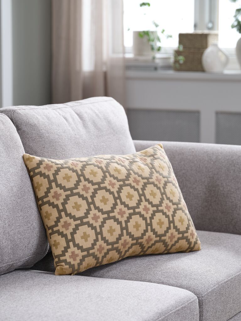 Gối trang trí | BANKSIA | cotton | màu latte/xám | R35xD50cm