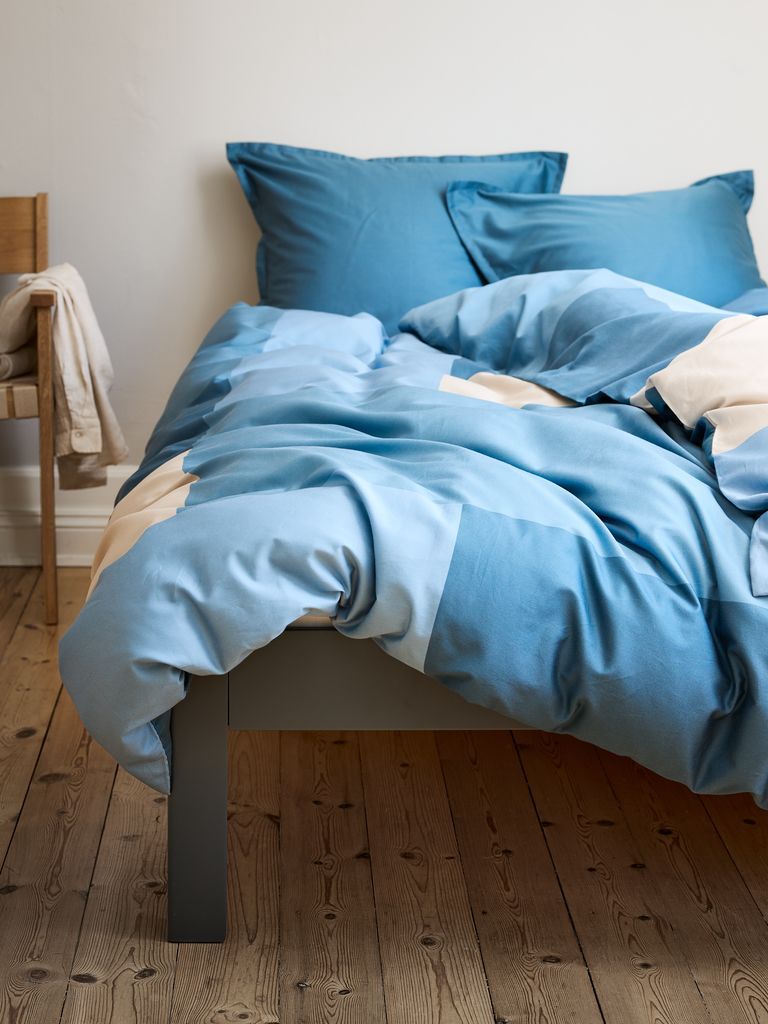 Bộ vỏ chăn gối đôi kèm ga cotton sateen | MARIA | xanh | R200xD220cm/R240xD260cm/R50xD70cm