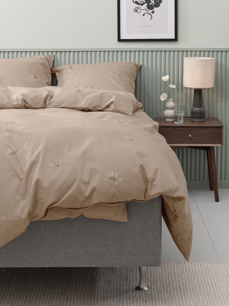 Bộ vỏ chăn gối đôi cotton | LONNI | vàng cát | R200xD220cm/R50xD70cm