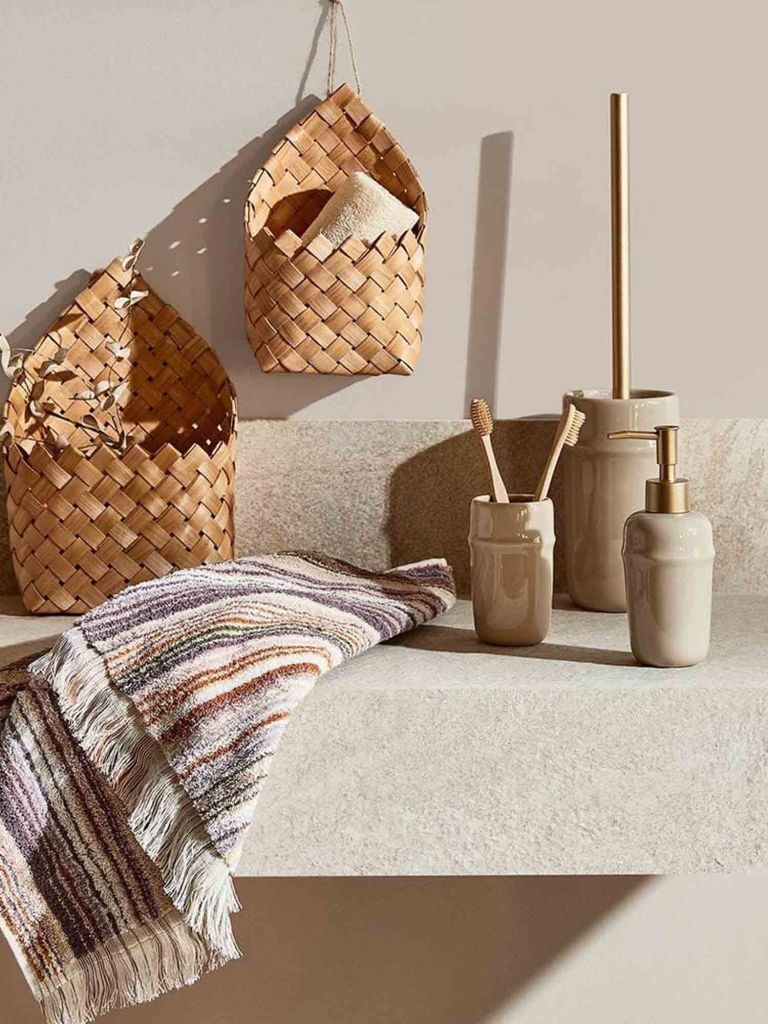 Bộ 3 món phụ kiện phòng tắm | BOLIDEN | gốm | be