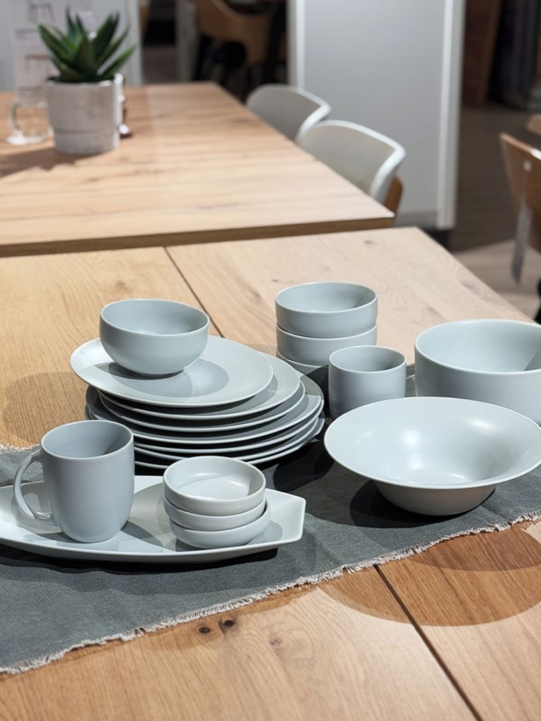 Đĩa | LINE | gốm | xanh nhạt | Ø21.5xC2.5cm