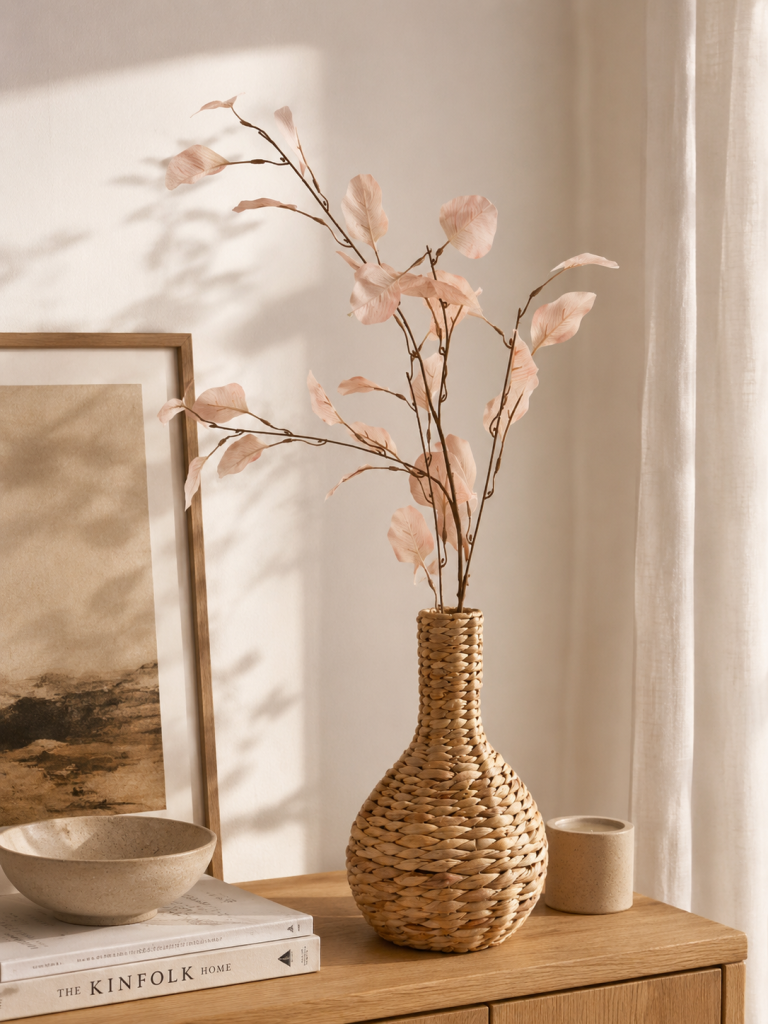 Lọ hoa | BJERKE | sắt/lục bình | màu tự nhiên | Ø25xC41cm