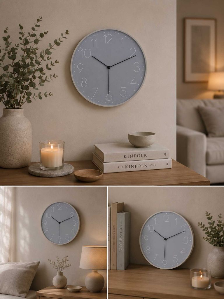 Đồng hồ treo tường | BRONDBY | nhựa | xám | kim trôi | Ø30cm