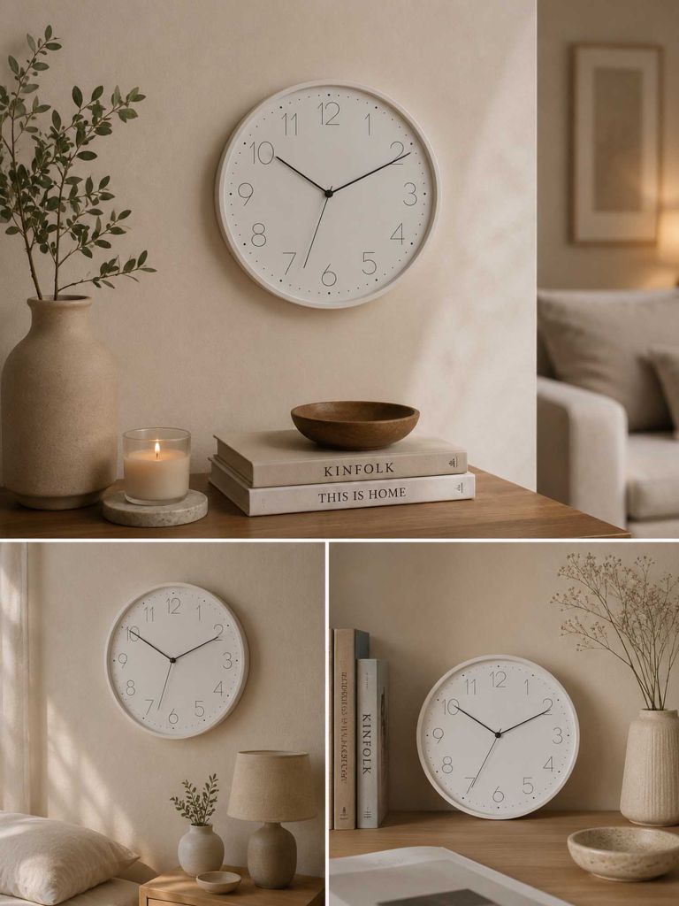 Đồng hồ treo tường | BRONDBY | nhựa | trắng | kim trôi | Ø30cm