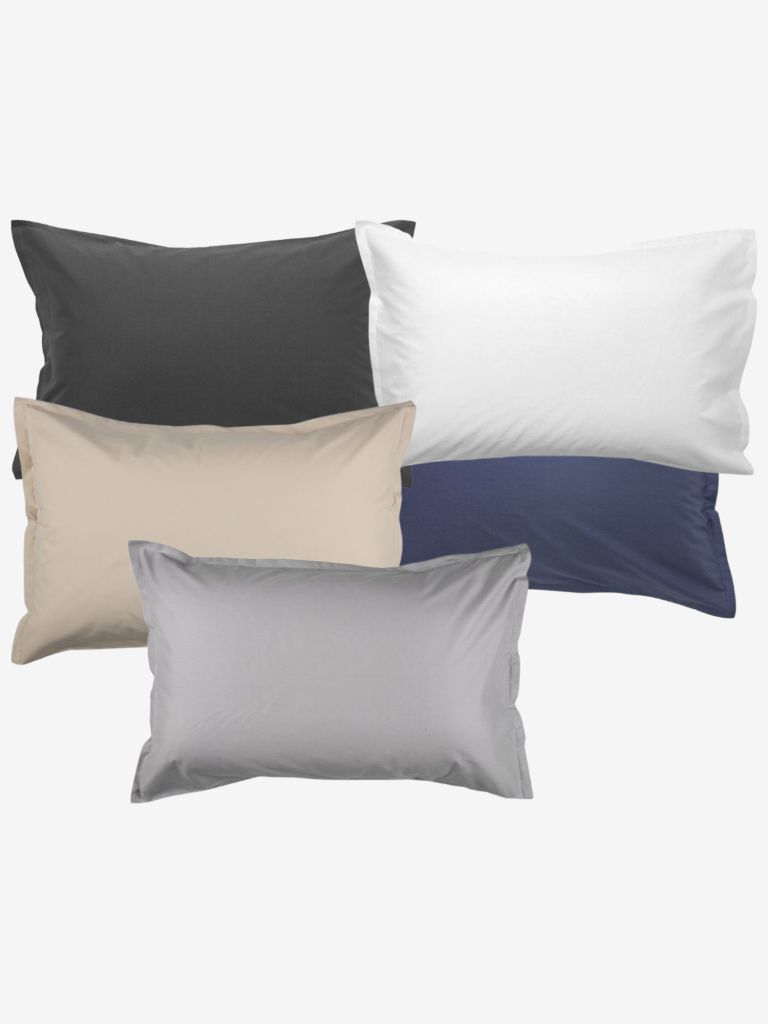 Vỏ gối cotton | INGE | xám nhạt | R50xD70cm
