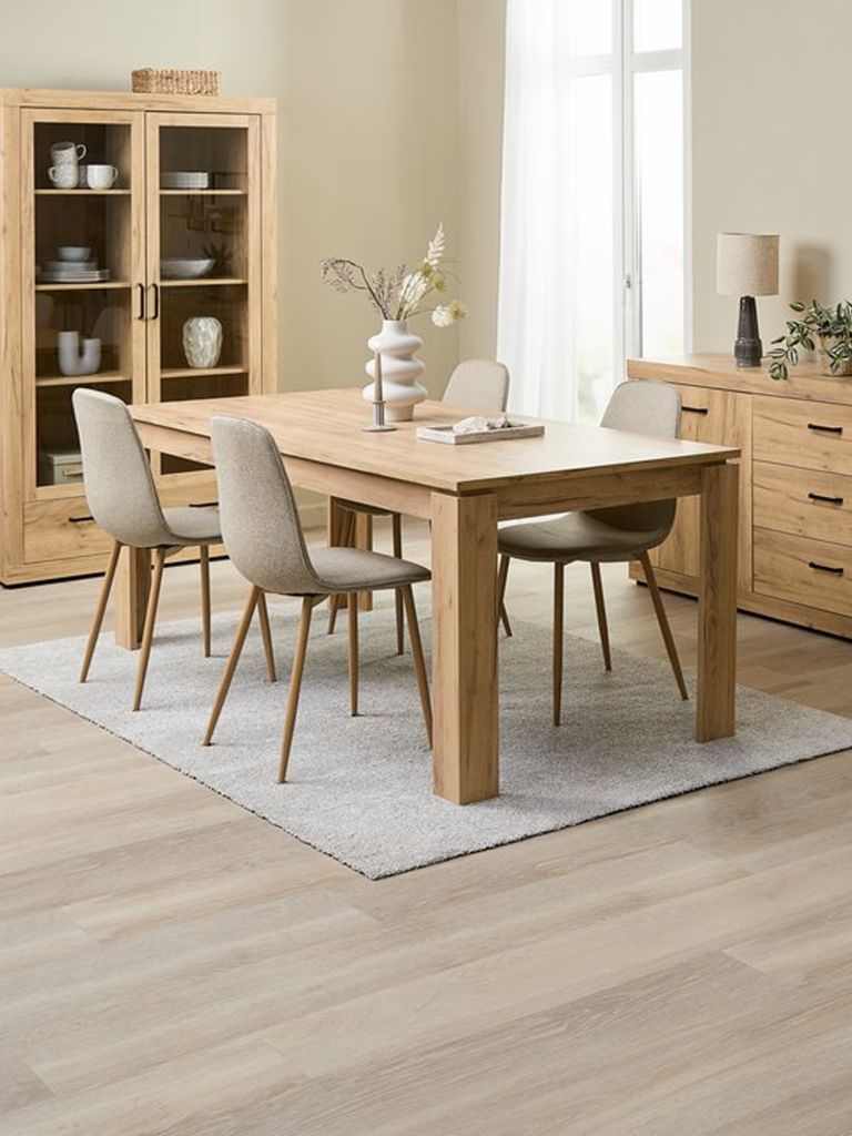 Bộ bàn ăn  LINTRUP D140 + BISTRUP vàng cát