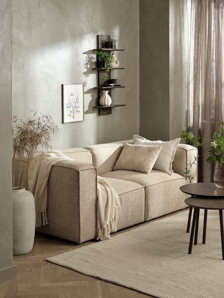 Sofa 2 chỗ | SKIBBY | vải polyester | vàng cát | R186xS93xC69cm