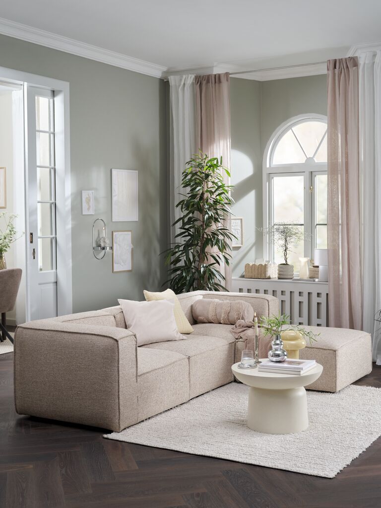 Sofa đổi g&oacute;c | SKIBBY |vải polyester | v&agrave;ng c&aacute;t | R258xS183xC69cm