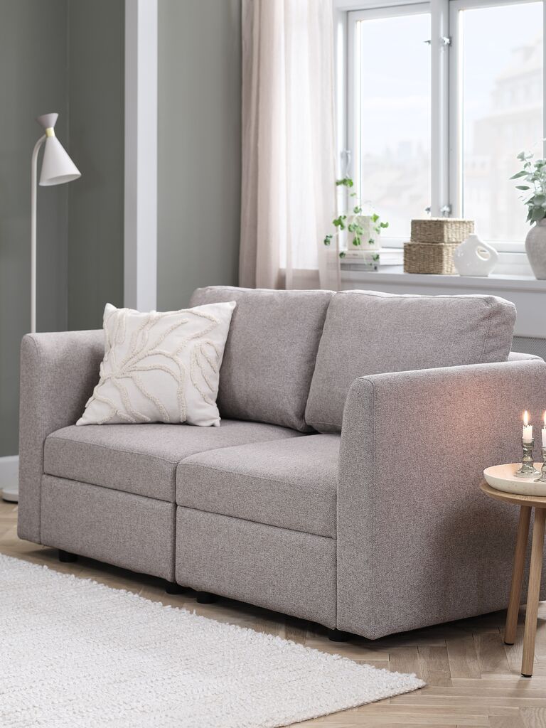 Sofa 2 chỗ | OKSBY | vải polyester | vàng cát | R158xS78xC84cm