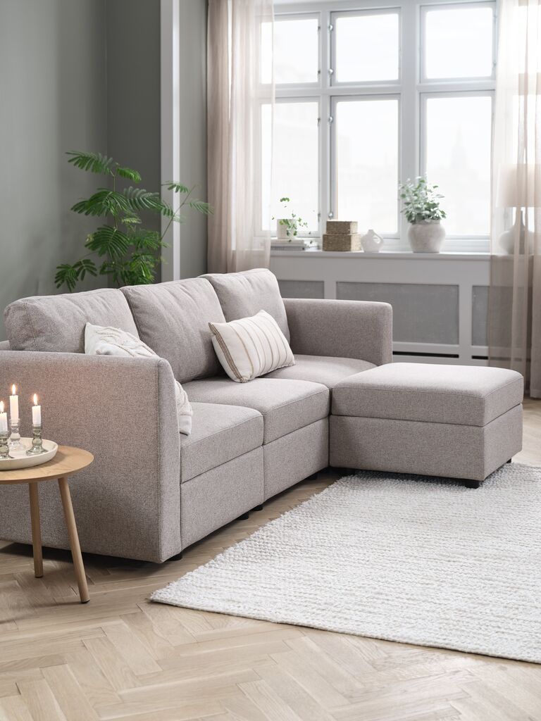 Sofa đổi góc | OKSBY | vải polyester | vàng cát | R223xS78/143xC84cm