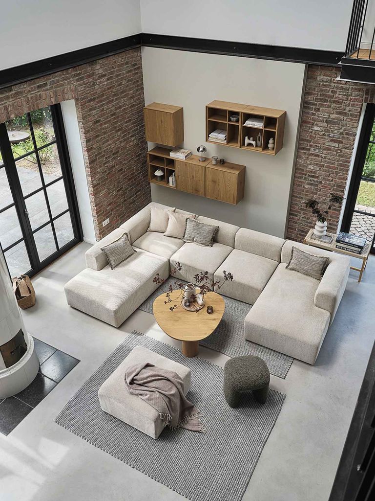 Sofa góc phải | SKEJBY |vải polyester | vàng cát | R254xS155xC64cm