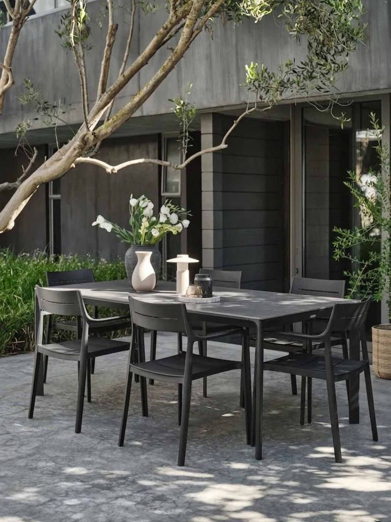 Bộ bàn ăn KUMLA D200 +6 INGSTRUP đen