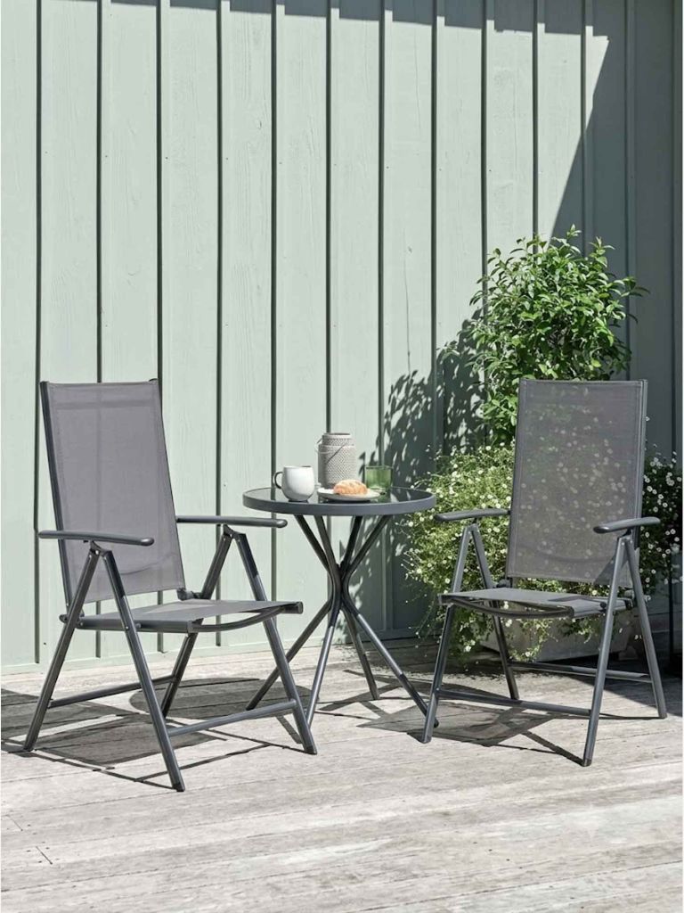 Bộ b&agrave;n ghế bistro | RADSTRUP/MELLBY | đen | &Oslash;60xC70cm/R55xS68xC106cm