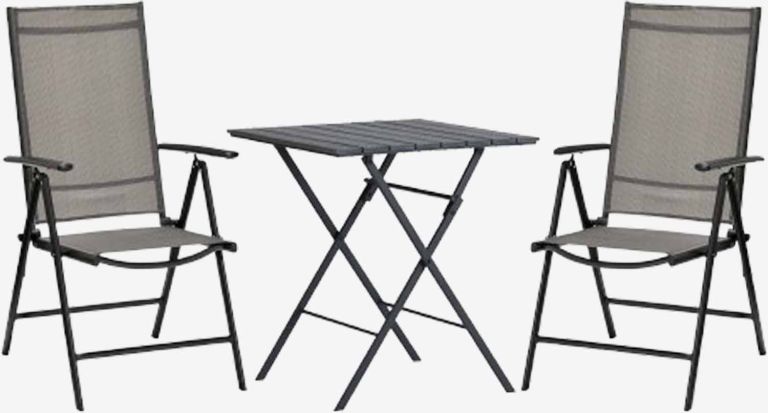 Bộ bàn ghế bistro | SANDVIKA/MELLBY | đen | R65xD65xC70cm/R55xS68xC106cm