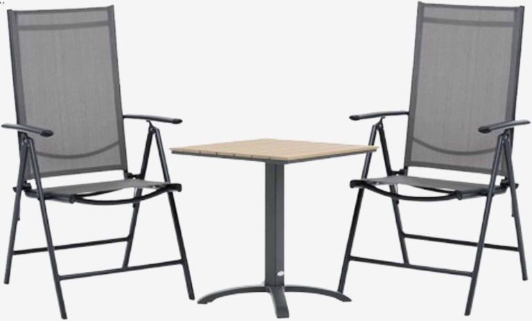 Bộ bàn ghế bistro | HOBRO/MELLBY | màu tự nhiên/đen | R70xD70xC73cm/R55xS68xC106cm