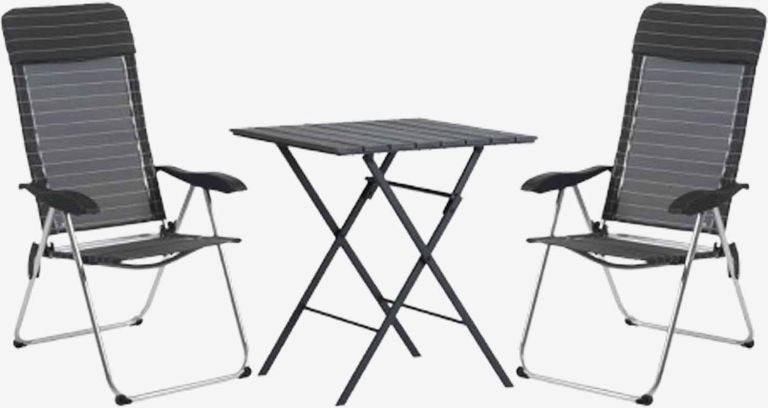 Bộ bàn ghế bistro | SANDVIKA/THORSMINDE | đen/xám | R65xD65xC70cm/R58xS72xC108cm