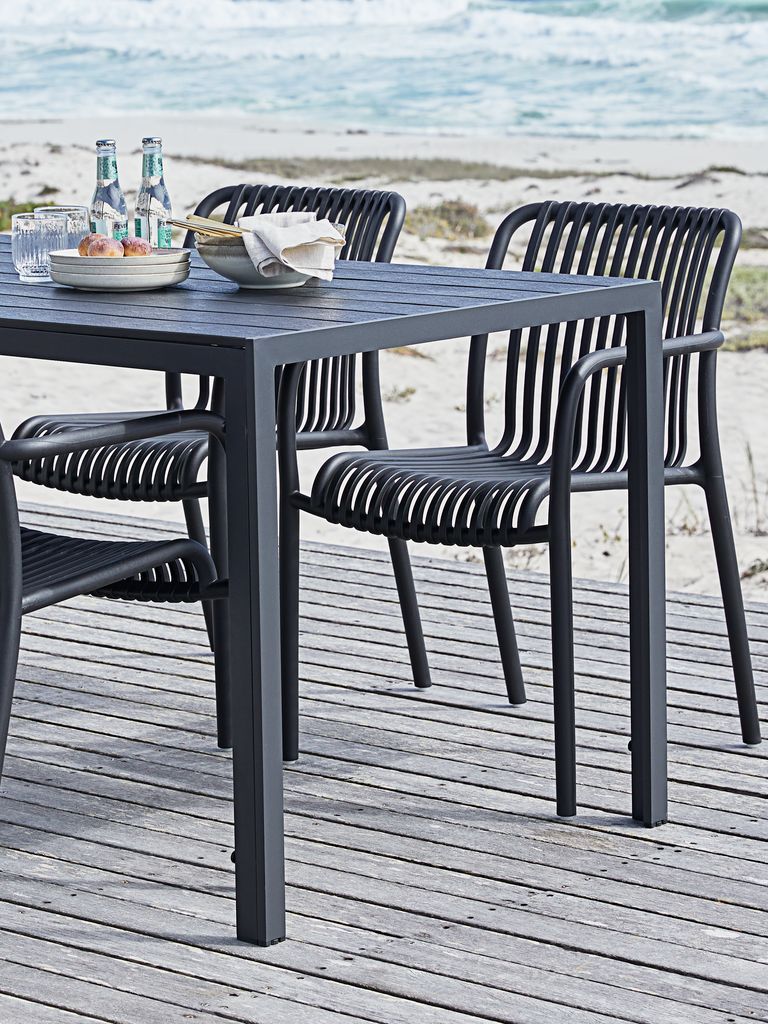 Bộ bàn ăn JERSORE D140 + NABBEN đen