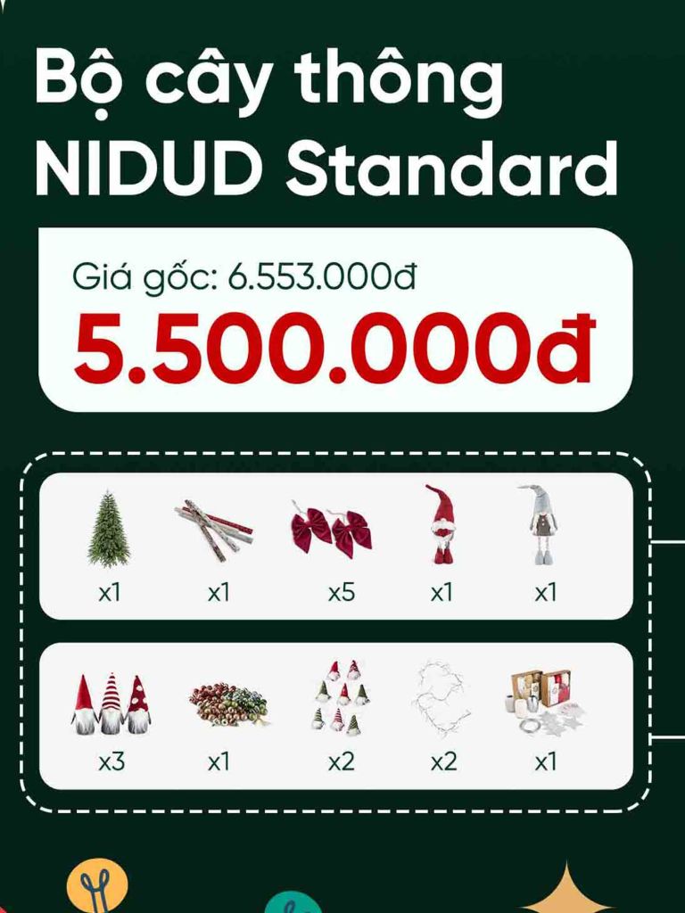 Bộ cây thông NIDUD Standard