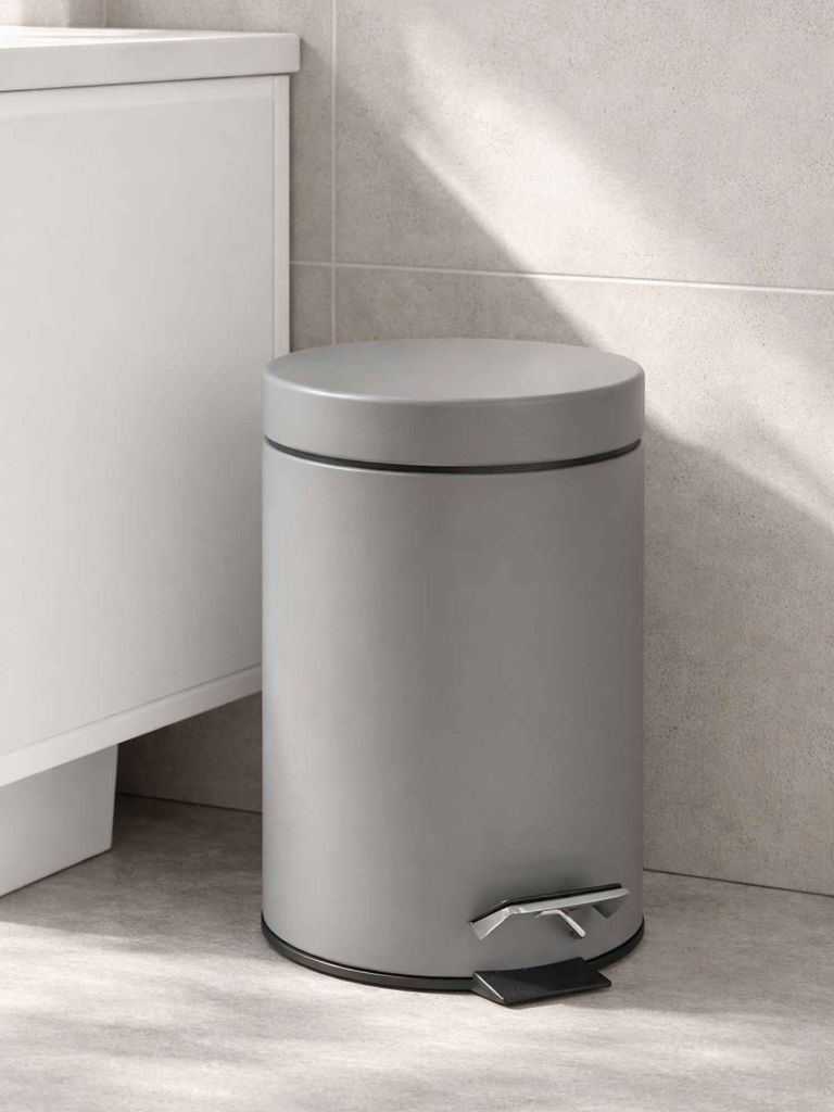 Thùng rác | MALA | kim loại | xám | Ø29xC44.5cm | 20L