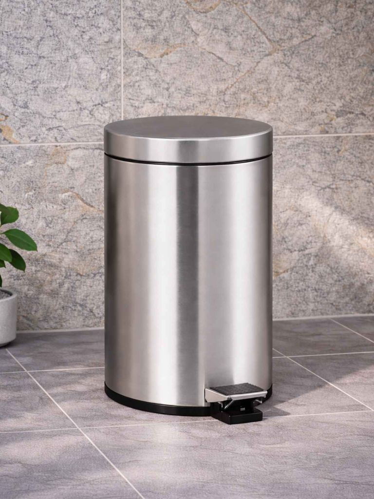 Thùng rác | MEDLE | inox/nhựa PP | màu inox | Ø29xC44.5cm | 20L