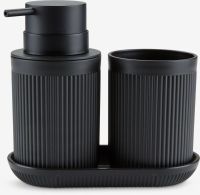 Bộ 3 món phụ kiện phòng tắm | LINDSSDAL | nhựa ABS/PP | đen