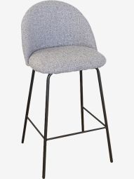 Ghế đảo bếp | GRINDSTED | kim loại/vải polyester | xám | R45xS47xC91.5cm