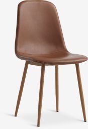 Ghế bàn ăn | JONSTRUP | kim loại/da PU | màu cognac/sồi | R44xS53xC87cm
