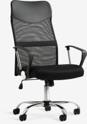 Ghế làm việc | BILLUM | polyester mesh/da PU | đen | R61xS62xC109/119cm