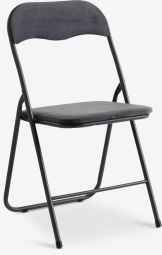 Ghế gấp | VOEL | thép/nhựa PP | xám đậm | R44xS45xC81cm