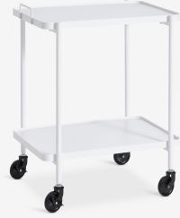 Kệ đẩy có bánh xe | GANGSTED | gỗ công nghiệp | trắng | R56xS41xC70cm