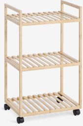Kệ đẩy có bánh xe | EGTVED | tre | màu tự nhiên | R45xS33xC75cm