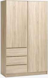 Tủ quần áo | LIMFJORDEN | gỗ công nghiệp | màu sồi nhạt | R120xS58xC200cm