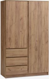 Tủ quần áo | LIMFJORDEN | gỗ công nghiệp | màu sồi | R120xS58xC200cm