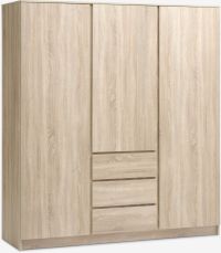 Tủ quần áo | LIMFJORDEN | gỗ công nghiệp | màu sồi nhạt | R180xS58xC200cm