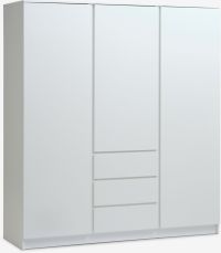Tủ quần áo | LIMFJORDEN | gỗ công nghiệp | trắng | R180xS58xC200cm