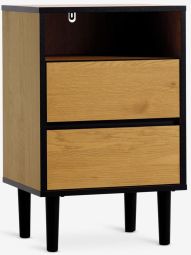 Tủ đầu giường | ODENSE | gỗ công nghiệp | đen/sồi | R42xS35xC65cm