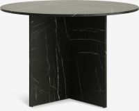 Bàn ăn | KRONDAL | gỗ công nghiệp | màu đá cẩm thạch đen | Ø110xC75cm