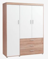 Tủ quần áo | BIRKELSE | gỗ công nghiệp | trắng/sồi | R150xS60xC198cm