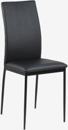 Ghế bàn ăn | DEMINA | da PU/kim loại | đen | R43.5xS53.5xC88.5cm