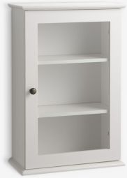 Tủ treo tường có kính | MALLING | kính/gỗ công nghiệp | trắng | R40xS19xC60cm