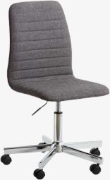Ghế làm việc | ABILDHOLT | vải polyester | xám | R43xS56xC84/96cm