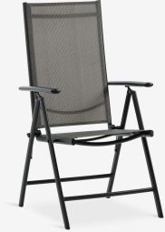 Ghế ngoài trời | MELLBY | nhôm | đen | R55xS68xC106cm
