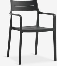 Ghế ngoài trời | INGSTRUP | nhựa PP | đen | R56xS53xC82cm