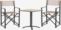 Bộ bàn ghế bistro | HOBRO/NAGELSTI | màu tự nhiên/đen | R70xD70xC73cm/R45xS47xC90cm